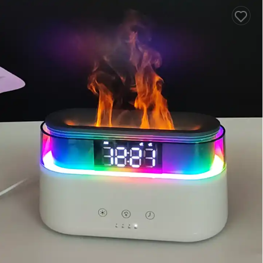 Flame Humidifier With Alarm Clock