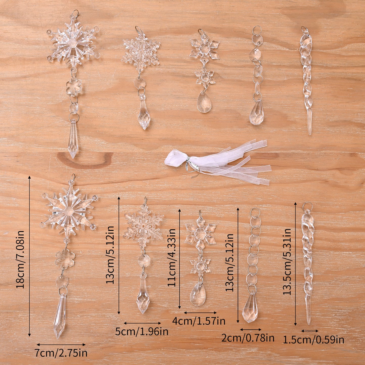 Christmas Hanging Snowflakes Pendants 10pcs