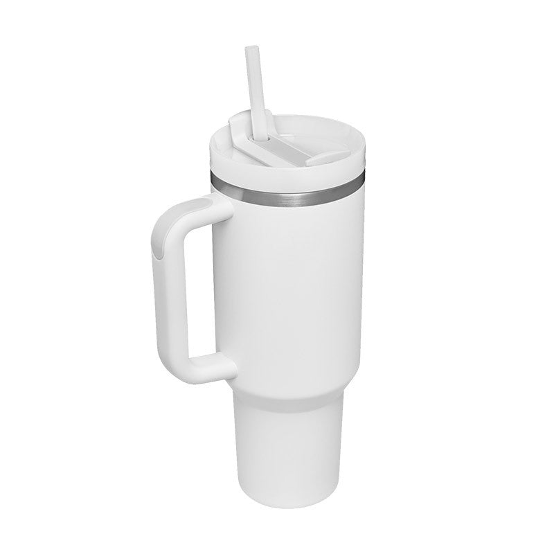 Christmas Thermal Mug Straw Insulation Cup With Handle