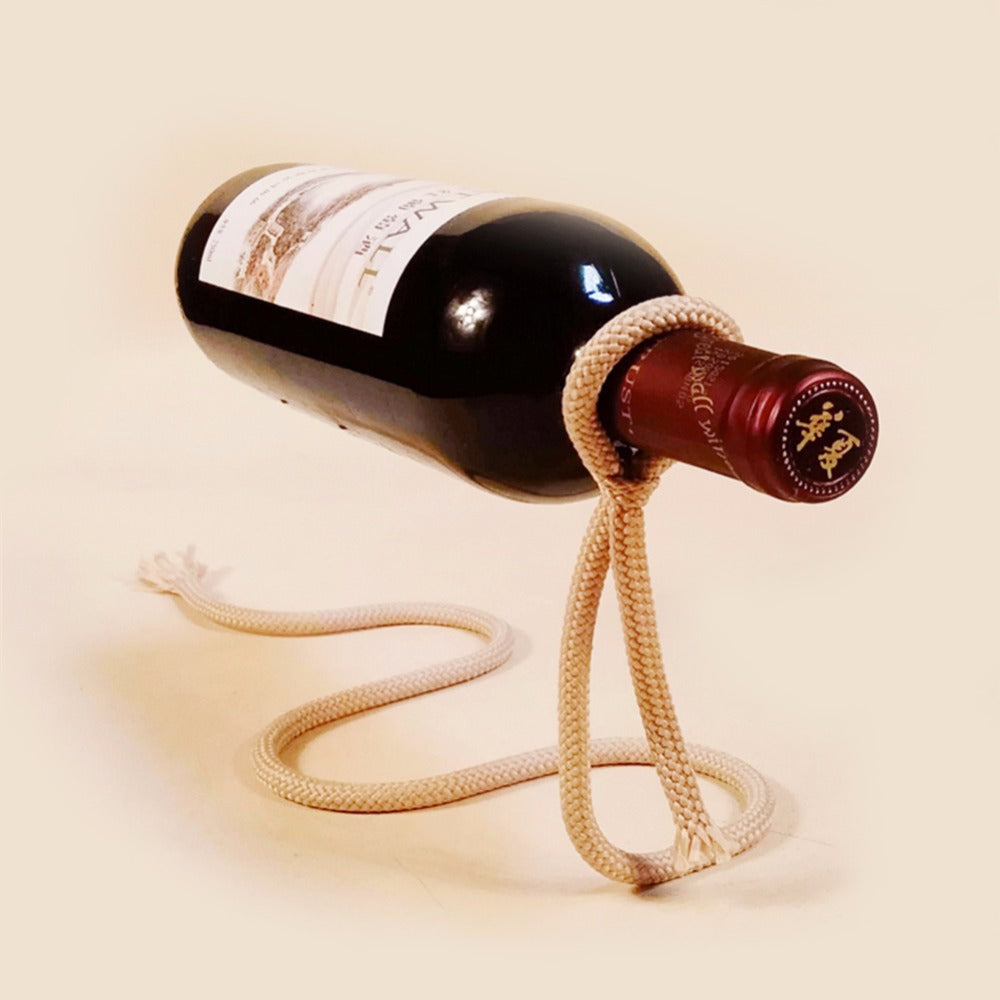 Floating Wine Bottle Holder Rope Lasso Wine Rack