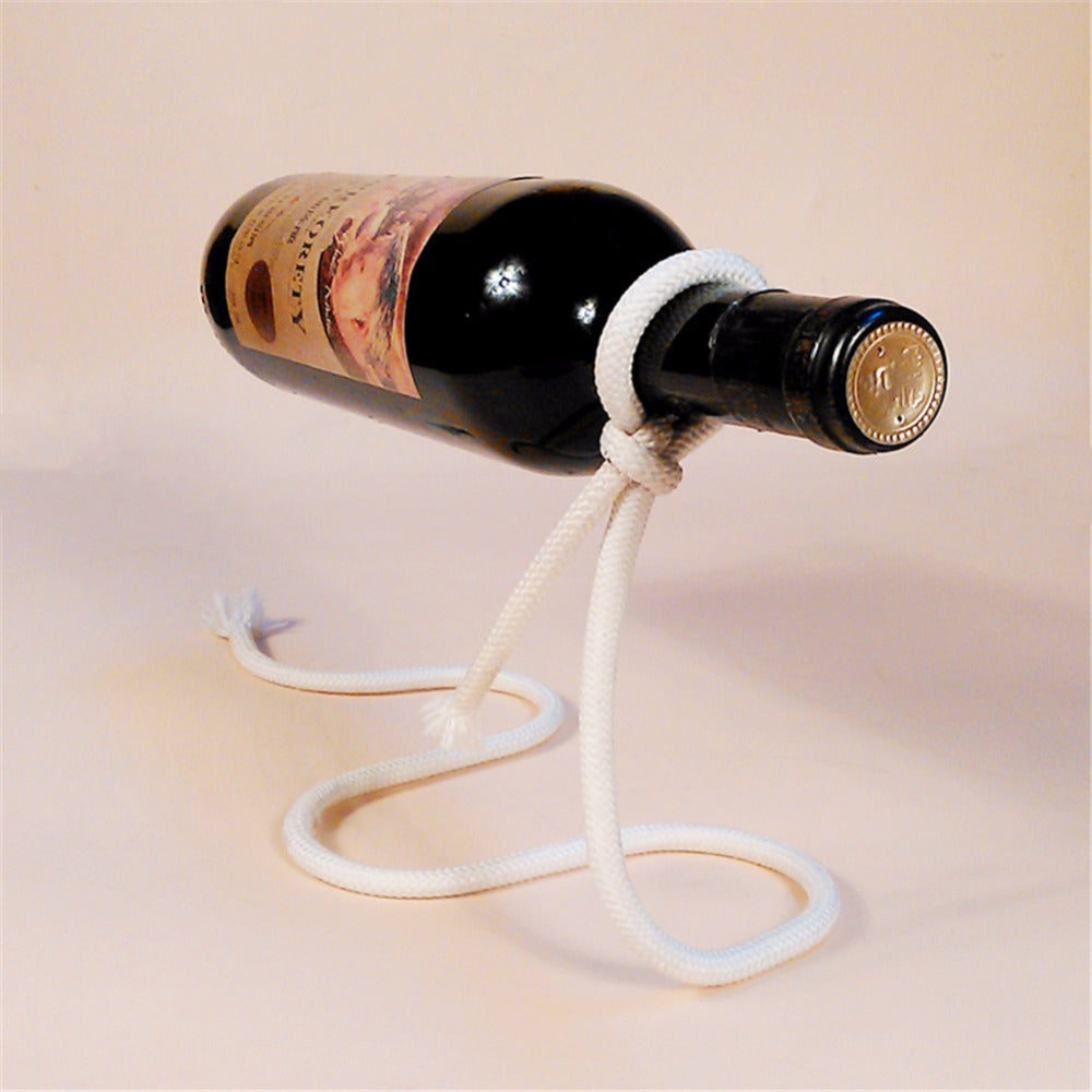 Floating Wine Bottle Holder Rope Lasso Wine Rack