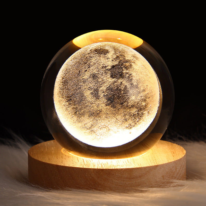 3D Galaxy Crystal Ball Table Lamp