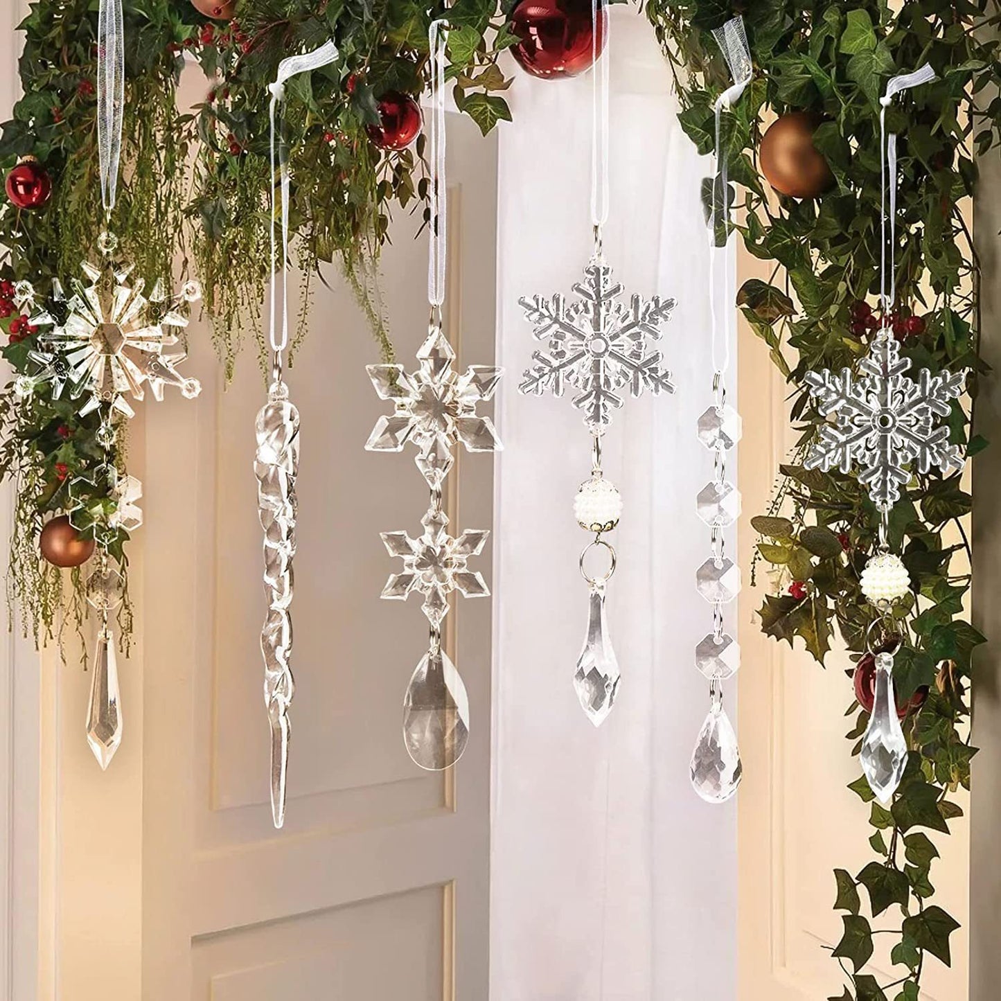 Christmas Hanging Snowflakes Pendants 10pcs