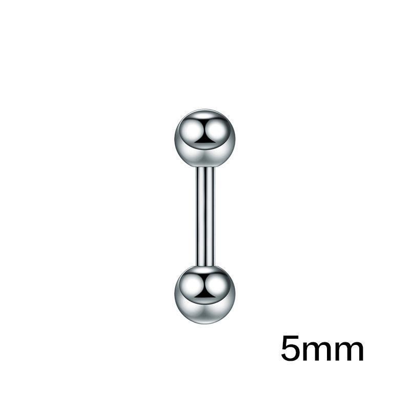 Titanium Steel Double-sided Ball Ear Bone Stud Dumbbell Earrings