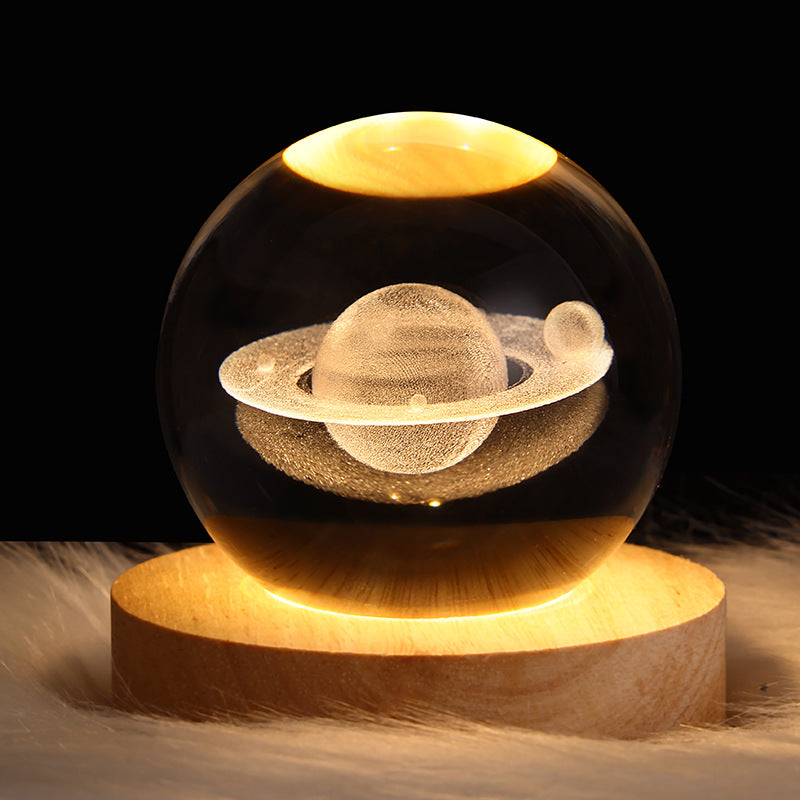 3D Galaxy Crystal Ball Table Lamp