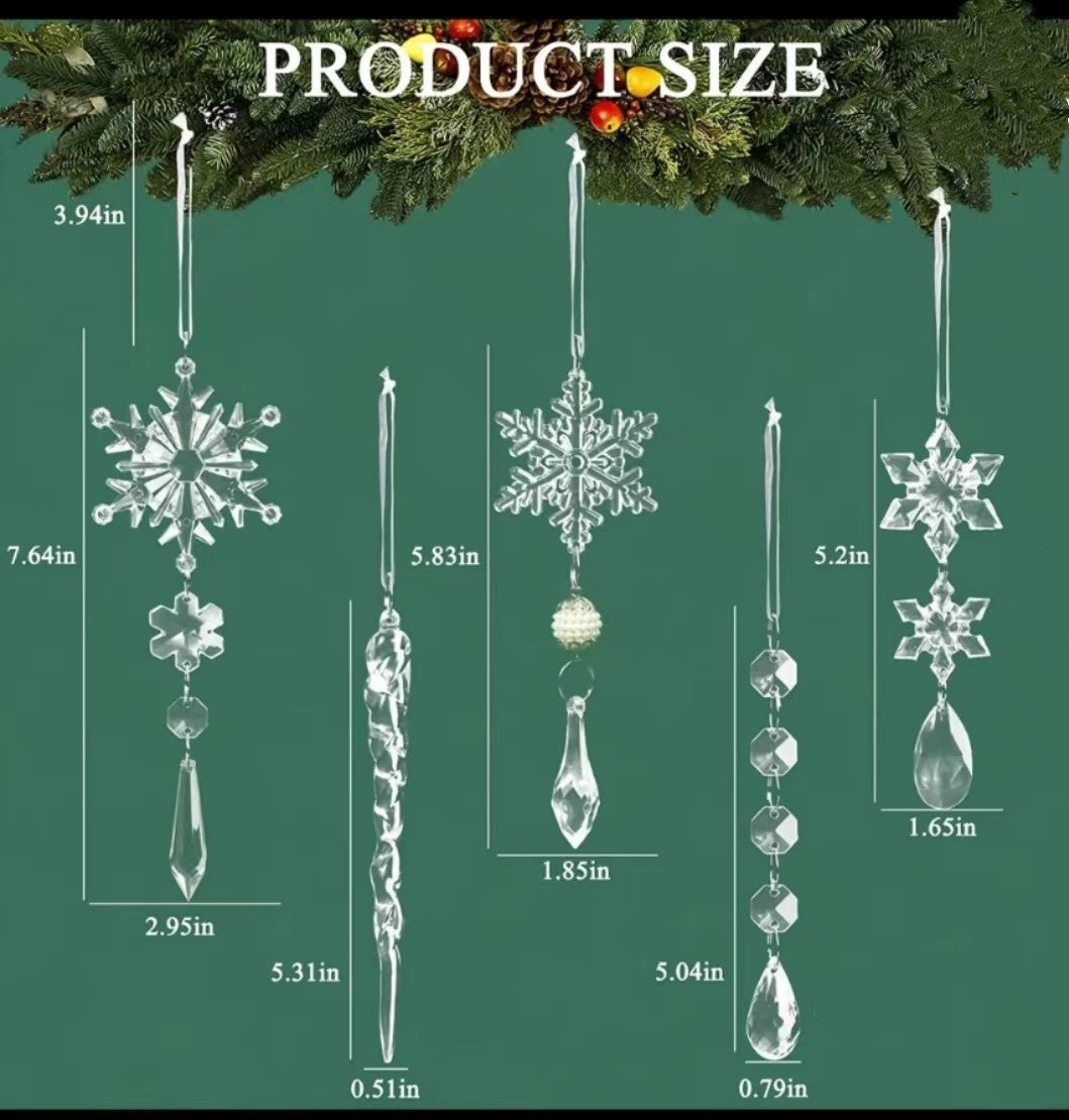 Christmas Hanging Snowflakes Pendants 10pcs