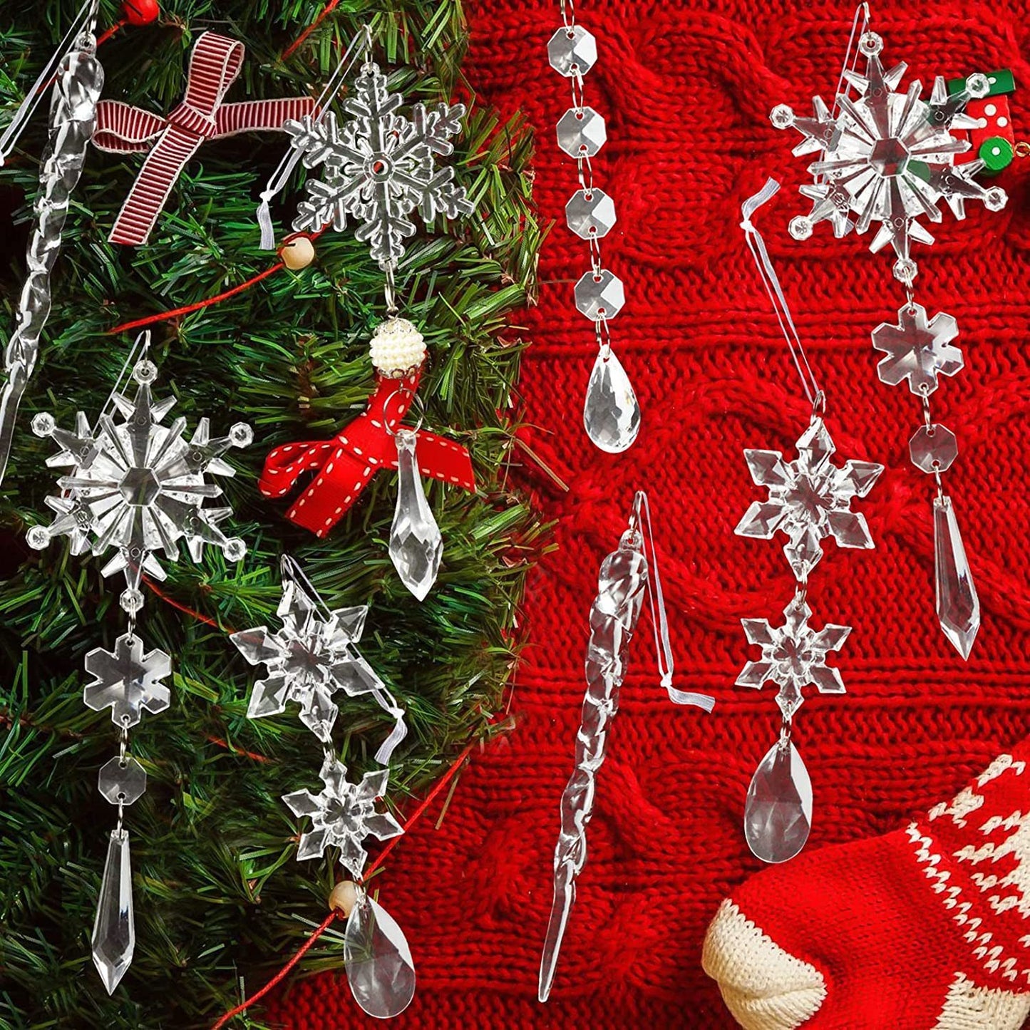 Christmas Hanging Snowflakes Pendants 10pcs