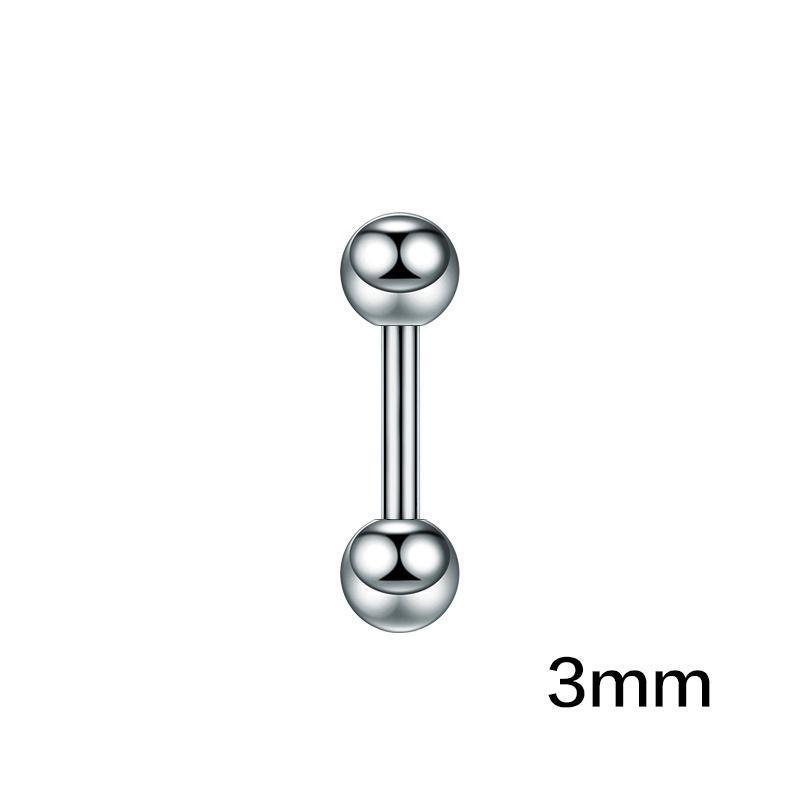 Titanium Steel Double-sided Ball Ear Bone Stud Dumbbell Earrings