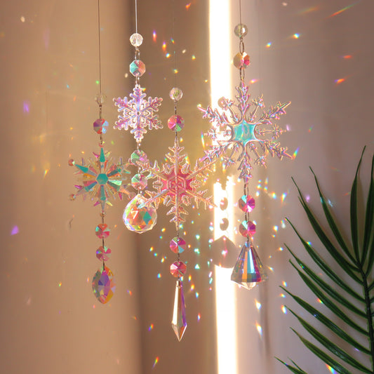 Christmas Colorful Snowflake Crystal Pendant