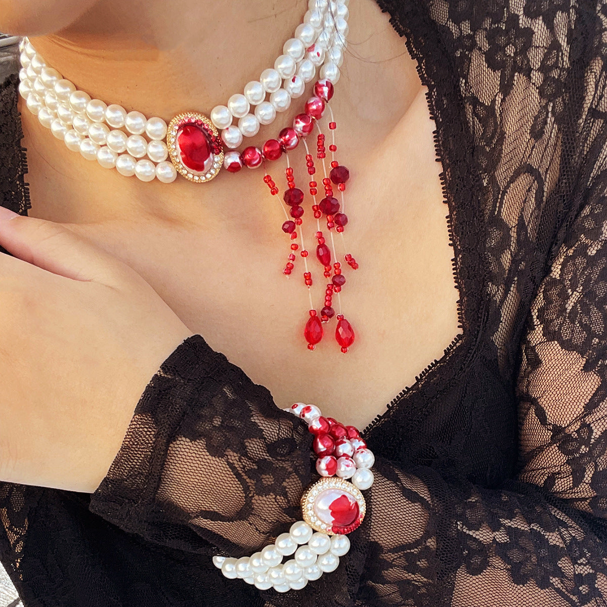 Halloween Pearl Necklace
