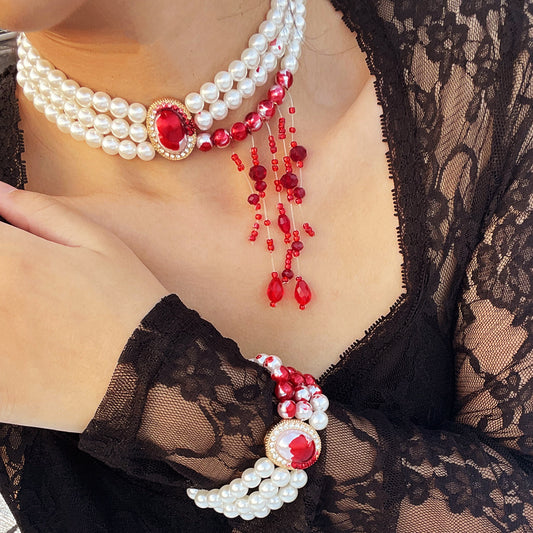 Halloween Pearl Necklace
