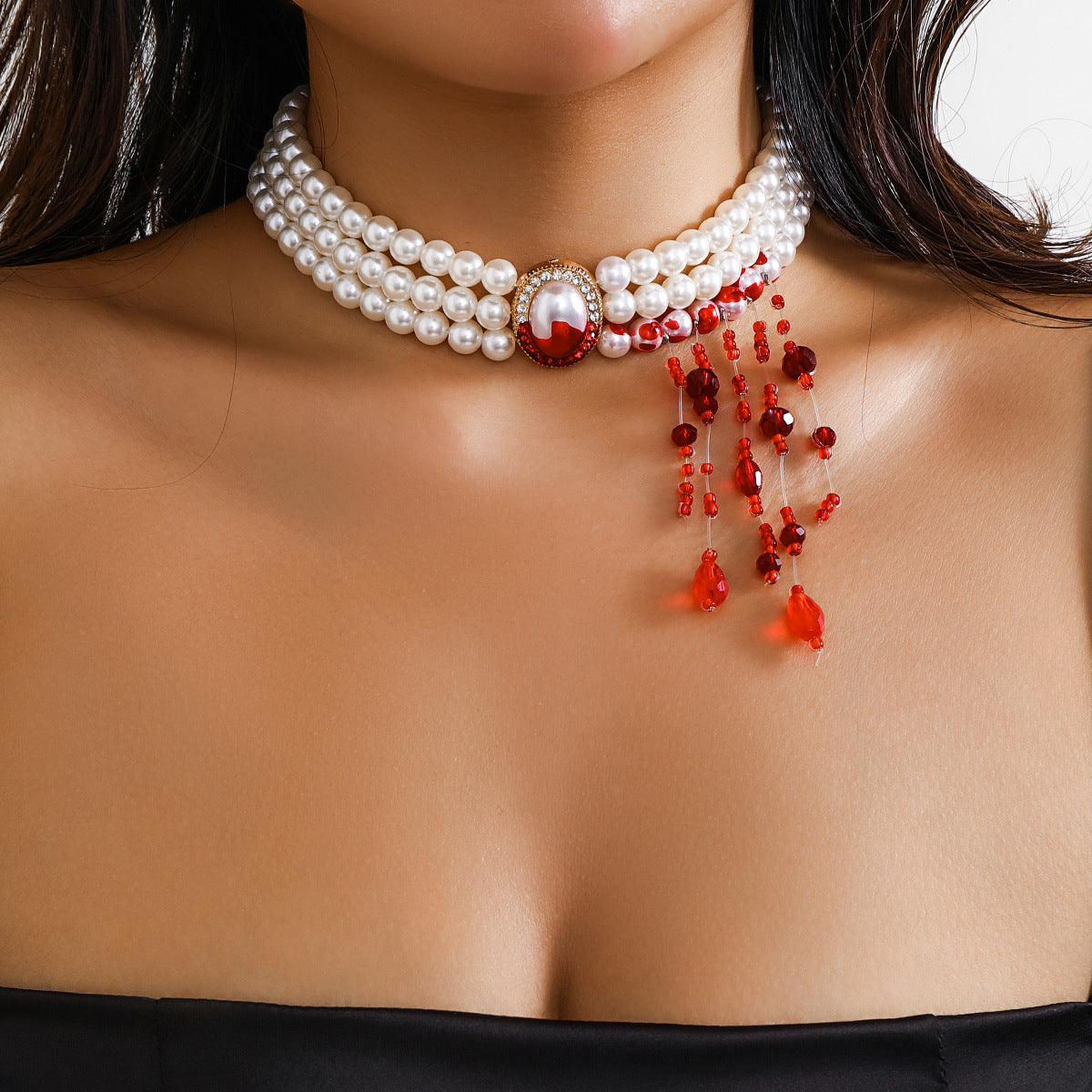 Halloween Pearl Necklace
