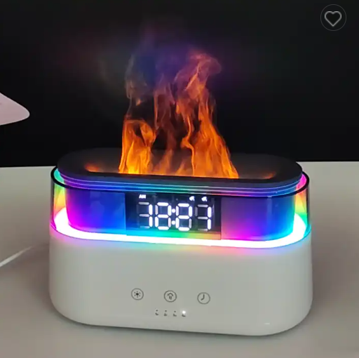 Flame Humidifier With Alarm Clock